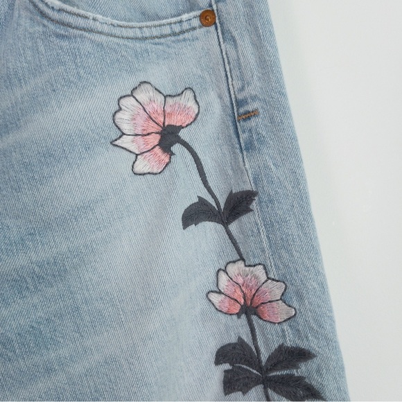 Citizens of Humanity Emerson Slim Jeans Embroidered Distressed Rock On Roses - Picture 11 of 16
